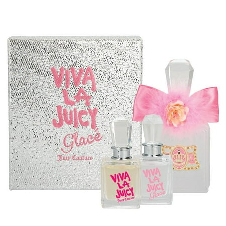 Pear Glace Fragrance - Juicy Couture Viva La Juicy Glace By Juicy Couture 3 Piece Gift Set- Viva la Glace Eau De Parfum Spray 1.7oz + Viva La Juicy Glace Eau De Parfum .17oz + Viva La Juicy Eau De Parfum .17oz For Women