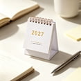 thumbnail image 4 of 2027 Desk Calendar, Small Standing Monthly Calendar with Gold Print for Office Desk, 4 of 7