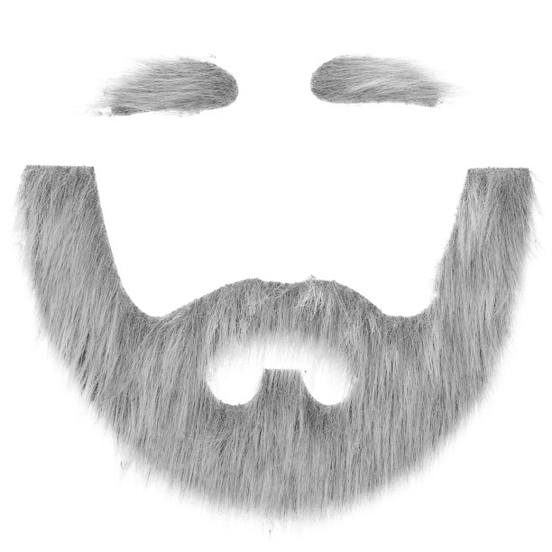 GOOHOCHY 1 juego de barba de simulación, ceja postiza, bigote falso divertido, accesorio de cosplay, bigote decorativo