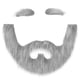 thumbnail image 1 of GOOHOCHY 1 juego de barba de simulación, ceja postiza, bigote falso divertido, accesorio de cosplay, bigote decorativo, 1 of 7