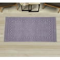 thumbnail image 1 of Tribal Decorative Rug, Retro Weathered Look Circles Grid Stripe Bars on Dark Brown Backdrop Print, Quality Carpet for Bedroom Dorm and Living Room, 6 Sizes, Dark Indigo, by Ambesonne, 1 of 1