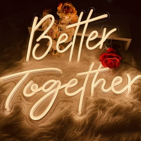 Custom Led Letter Neon Sign Better Together Wall Decor For Bar Beach Home Wedding Party Background Decorative Light Canada - Custom Led Light Wall Decor Custom Led Letter Neon Sign Better Together Wall Decor For Bar Beach Home Wedding Party Background Decorative Light Canada - Custom Led Light Wall Decor