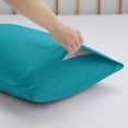 thumbnail image 3 of Nestl King Size Fundas de almohada 2 piezas - Funda de almohada suave - Funda de almohada ligera color verde azulado - Funda de almohada de microfibra tamaño King - 20 x 40 pulgadas - Cierre de sobre, 3 of 5