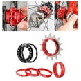 thumbnail image 2 of facefd Adaptateur de Roue Libre à une Vitesse 14T Pignon Cassette Espaceurs Pignon Amovible Rouge, 2 of 9