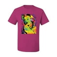 thumbnail image 2 of Wild Bobby, Colorful Woman Marilyn Monroe Pop Culture Men's Graphic T-Shirt, Fuschia, 5XL, 2 of 3