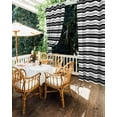 thumbnail image 5 of nqOlkjepod Outdoor Curtains for Patio Waterproof, Boho Black Stripe Outdoor Privacy Panels Grommet, Abstract Geometric White Minimalist Blackout Outside Curtains for Porch/Cabana 54"x95", 1 Panel, 5 of 8