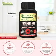 Extra Strength Tongkat Ali with Tribulus Terrestris. Powerful (100:1) Longjack/Tongkat Ali Extract. 120 Veg Capsules Tongkat Ali for Men.All Natural, Non-GMO,Vegan, No Stearate, No Rice Powder