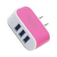 thumbnail image 1 of Universal Candy Color 3 USB Multi-Port adapter USB Wall Charger US Plug Wall Adapter Cube Block AC 110-220V 5V, 1 of 3