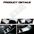 thumbnail image 3 of Xotic Tech 4pcs White ABS Chrome Plating Center Console Cup Holder Panel Trim for Tesla Model 3 2017-2020, 3 of 9