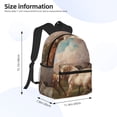thumbnail image 2 of Balery Three Horses Oil Painting Mochila para Mujeres y Hombres, Mochila Ligera Casual para Viajes, Mochila Clásica Básica para la Universidad, 2 of 6