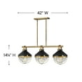 thumbnail image 2 of 3 Light Linear Chandelier in Coastal-Industrial Style 42 inches Wide By 14.25 inches High-Heritage Brass Finish Bailey Street Home 81-Bel-3335651, 2 of 2