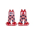 thumbnail image 2 of BemeyourBBs Toddler Baby Girl 4th of July Outfit Infant Baby Girl Independent Days Clothes Patriotic American Flag Overalls Romper Sleeveless Layered Flare Pants Jumpsuit Toddler Girl Summer Outfit, 2 of 9