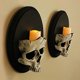 thumbnail image 4 of Portavelas De Calavera, Diseño Ligero De Terror, Resistente A La Corrosión, Mano De Obra Exquisita, Decoración De Pared, Decoración De Halloween Para El Hogar Methold HA013646-00, 4 of 6