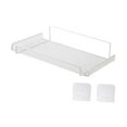 thumbnail image 2 of Estante de pared para enrutador, estante de montaje con ganchos, estante de pared flotante de diseño hueco para dormitorio, reproductor de DVD y sala de estar, 2 of 8