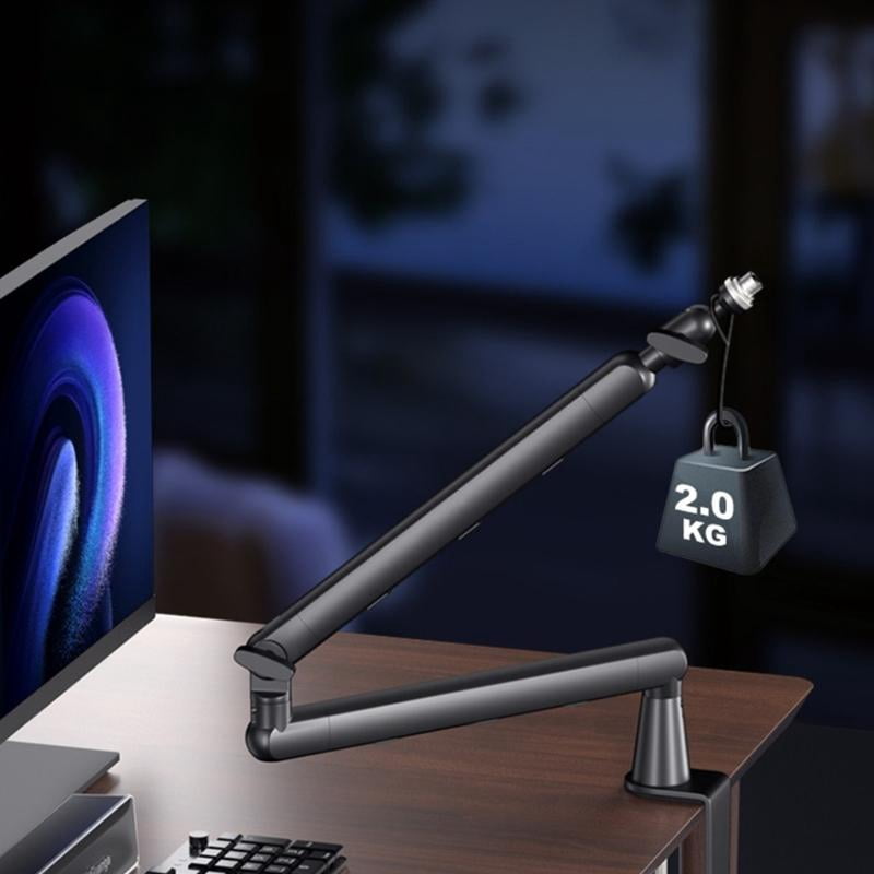 Adjustable Microphones Scissor Arm Stand Metal for Recording and Broadcasting