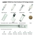 thumbnail image 3 of Interior White Primed Shaker 1 panel Solid Wood Core Bifold Closet Doors With Hardware Kit, 3 of 10