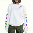 thumbnail image 2 of EchfiProm Womens Merry Christmas Sweatshirts Funny Sweatshirt Pullover Merry Bright Xmas Festive Long Sleeve Tops for Women, 2 of 9