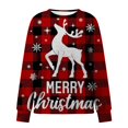 thumbnail image 2 of Sudadera de Manga Larga Gibobby Chaqueta polar Estampado digital navideño Vino M, 2 of 4