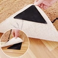 thumbnail image 4 of LESHP 4 Pcs Rug Carpet Mat Grippers Non Slip Anti Skid Reusable Silicone Grip Pads,Black, 4 of 7
