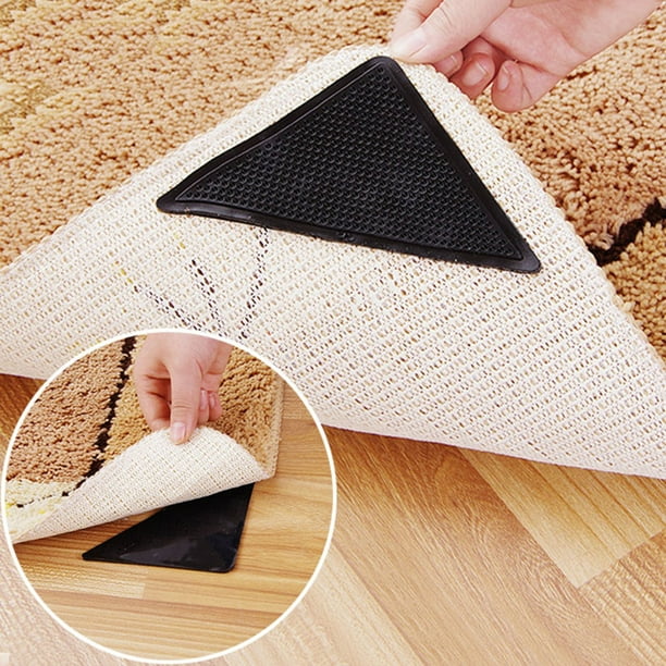 8 pièces tapis anti-dérapant tapis silicone triangle tapis