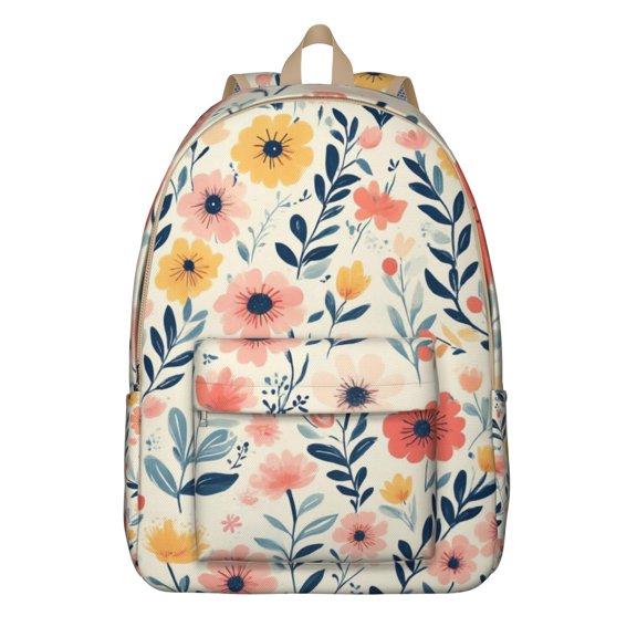Pioneer Flower Backpack for School,Cute School Bag,Schoolbag with Adjustable Shoulder Straps & Padded Back,15.7"x11.8"x5.5"