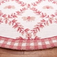 thumbnail image 3 of Safavieh Chelsea Lara Bordered Wool Area Rug, Ivory/Rose, 7'6" x 9'6" Oval, 3 of 9