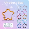 thumbnail image 2 of 20Pcs 10 Colors Star Carabiner Clips Aluminum Alloy Carabiner Hook Colorful Spring Snap Hooks Cute Backpack Clips, 2 of 6