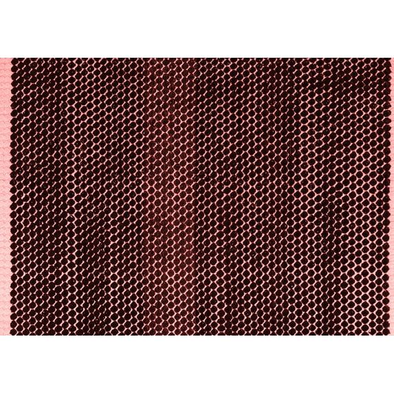 Ahgly Company Indoor Rectangle Abstract Red Modern Area Rugs, 6' x 9'