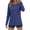 Blue, variant on Women's Bamboo Viscose Long Sleeve Raglan Shirt Slim Fit Layering Top Sky Blue for Size S