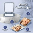 thumbnail image 6 of MIRRORVANA Small Compact 15X Magnifying Mirror for Travel - Handheld, Foldable & Lightweight - Mini Pocket-Sized Magnified Mirror for Purse - Square 3.3” x 3.3”, 6 of 6