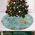 thumbnail image 6 of FMSHPON SnowflakesMittens Pattern Xmas Christmas Tree Skirt Stand Mat for Holiday Party Decoration Indoor Outdoor 48 inches, 6 of 6