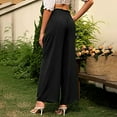 thumbnail image 6 of Baqcunre Wide Leg Pants For Women Wide Leg Pants For Women High Waisted Business Pants Work Pants Loose Flowy Summer Beach Pants With Pockets Sweatpants Womens Pants Black L, 6 of 8
