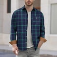 thumbnail image 2 of LNWUY Flannel Shirt for Men Button Shirts Long Sleeve Casual Cozy Vintage Cowboy Plaid Soft Long Sleeve Blouse Shirt Green S, 2 of 5