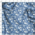 thumbnail image 4 of Soimoi Floral Printed, Poly Canvas Fabric, Decor Sewing Fabric by The Yard 56 Inch Wide,Decorative Fabric for Curtains Tote Bags, Medium Blue, 4 of 6