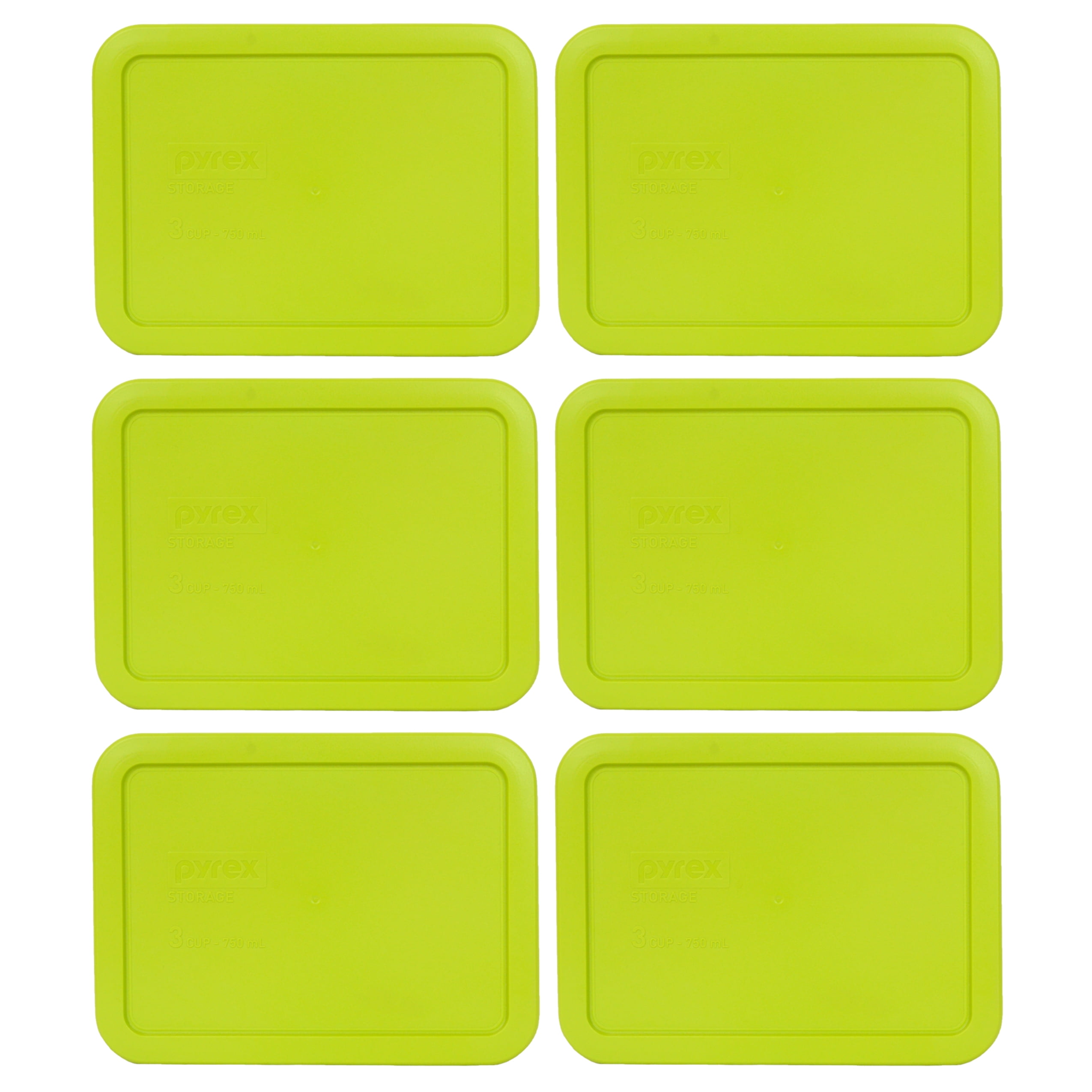 Pyrex Replacement Lid 7210-PC Turquoise Rectangle Cover 4-Pack for