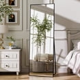 thumbnail image 4 of BEAUTYPEAK 59"x 16" Full Length Mirror Rectangle Body Dressing Floor Standing Mirrors, Black, 4 of 8