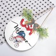 thumbnail image 4 of SKYSONIC Independence Day Gnome Welcome Sign Front Door Decor Round Door Hanging Sign Porch Decorations for Farmhouse Summer Holiday Fall Halloween Christmas - 12x12 inch, 4 of 7