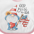 thumbnail image 4 of Inktastic God Bless the USA Gnome Boys or Girls Baby Bib, 4 of 4