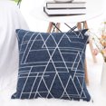 thumbnail image 2 of REGALWOVEN 18"x18" Polyester Sofa Throw Pillow Cover, Navy Blue, 2 of 7