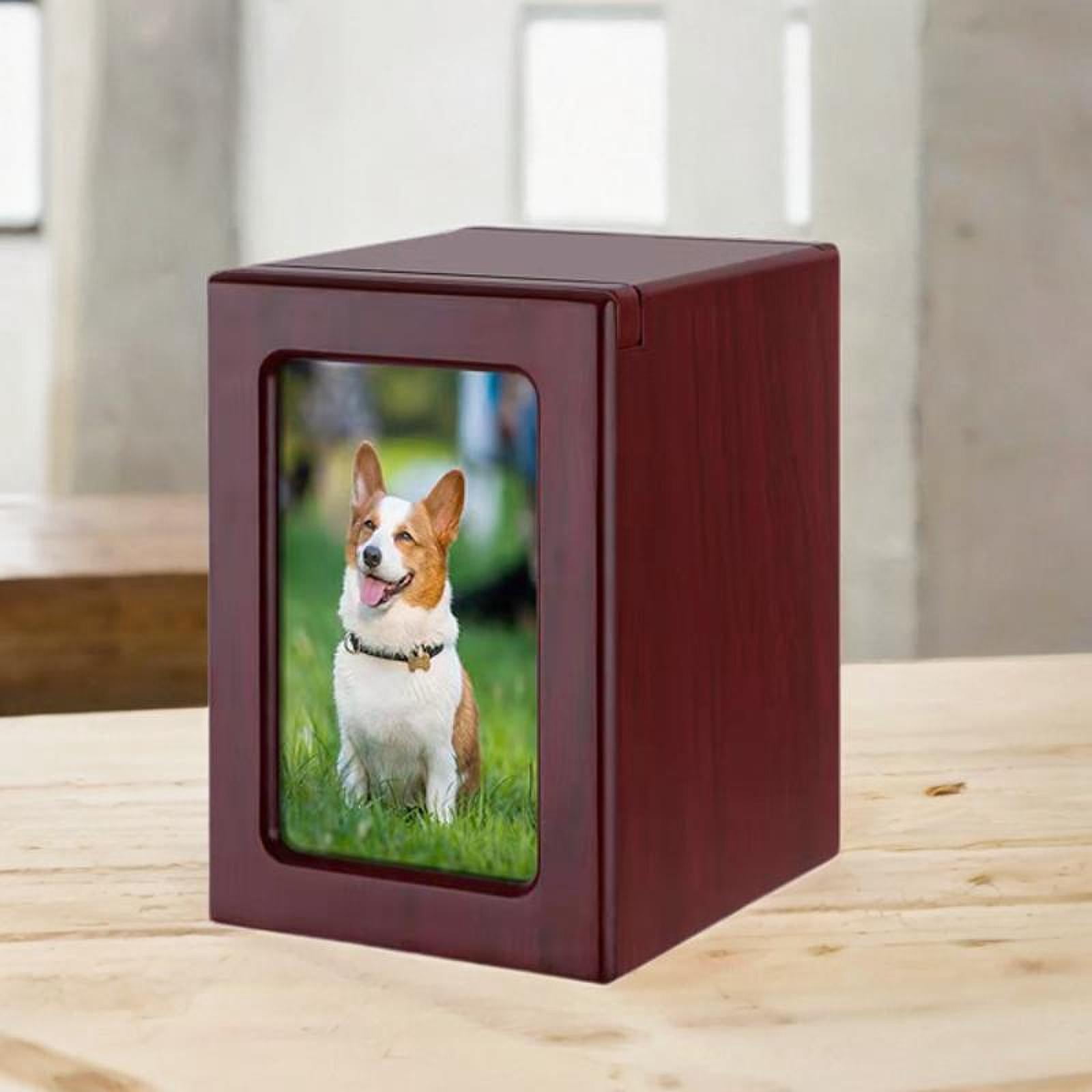 Gazechimp Pet Memorial Urns Funeral Dog Keepsake es for Dogs Cats Memorial Urn brown