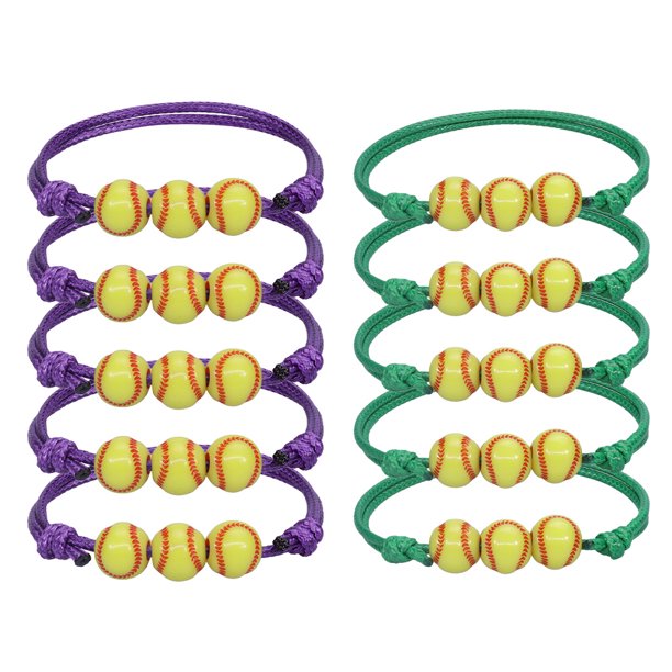 10 piezas Inspirational Sport Ball Bracelet Sport Christmas Holiday Gifts para jugadores de equipo MFZFUKR CPB-US-XD1930-5