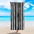 thumbnail image 6 of Kbndieu Turkish Beach Towel, Sand Free Quick Dry Super Absorbent Large Towels for Swimming Pool Camping Beach Accessories, Lightweight Thin Bathroom Bath Towels, Black, 6 of 6
