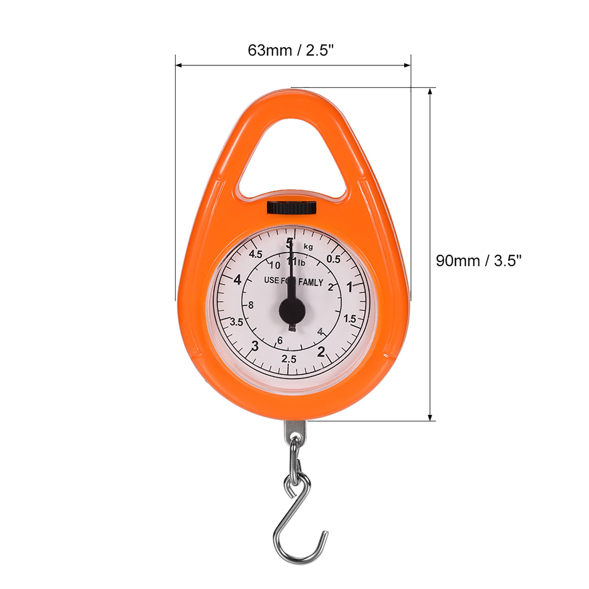 Handle Spring Scale 5kg ABS Plastic Handheld Dial Hanging Scale Random Color