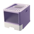 thumbnail image 2 of Bvdfgk Foldable Cat Litter Box Durable Cat Litter Tray Pet Accessories for All Kinds of Violet, 2 of 9