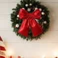 thumbnail image 6 of Extra Large Red Velvet Christmas Front Door Bow 12x14in Outdoor Triple-Layer Flannel Ribbon Decoration with Hook for Holiday Tree Wreath, Gold, Bow, 6 of 8
