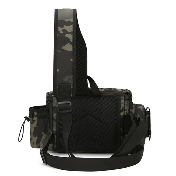 Pesca Bolso cruzado para aparejos de pesca Paquete de cintura para pesca al aire libre (camuflaje verde)