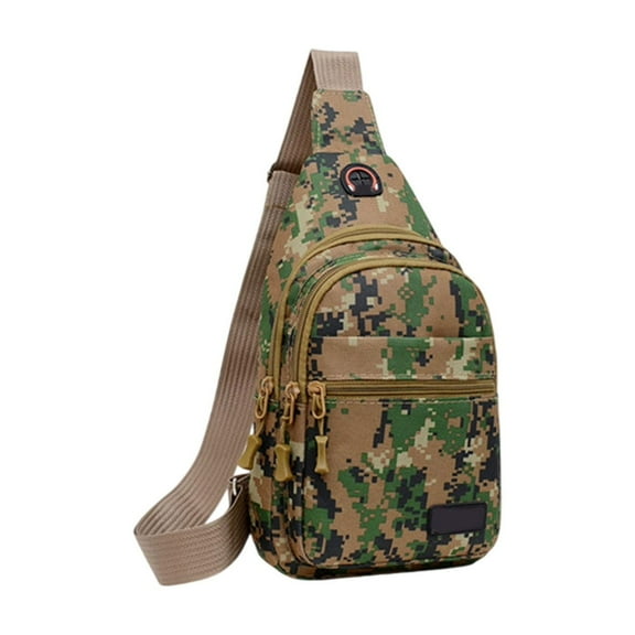 LanSuare Camouflage Crossbody Bag, Military Style Chest Pack, Crossbody Shoulder Bag for Hiking, Travel, Everyday Use, Practical Outdoor Gear