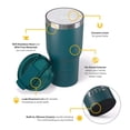 thumbnail image 6 of RTIC 20 oz Ceramic Lined Insulated Essential Tumbler, Leak-Resistant Lid, Deep Harbor, 6 of 6