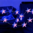 thumbnail image 5 of LEEYNEER Red White And Flag Thorn Lights 2m Battery Powered Memorial Day 4th Of July Independence Day Outdoor Light Decoration, 5 of 8