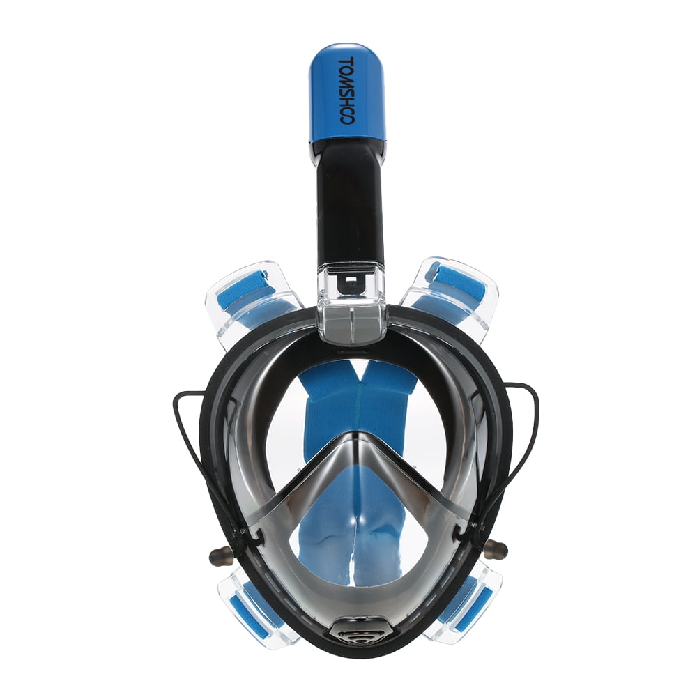 TOMSHOO 180° Full Face Adult Swimming Diving Snorkel Mask Antifog